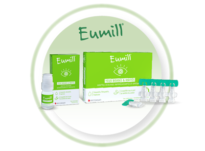 Flacon d'Eumill gouttes oculaires